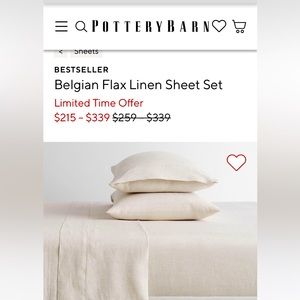 Pottery barn linen sheets